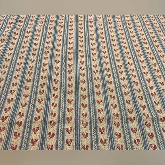 TWO PIECES OF CONVINGTON HEN/CHICKEN FABRIC, 74.5x30.25” & 59x134”